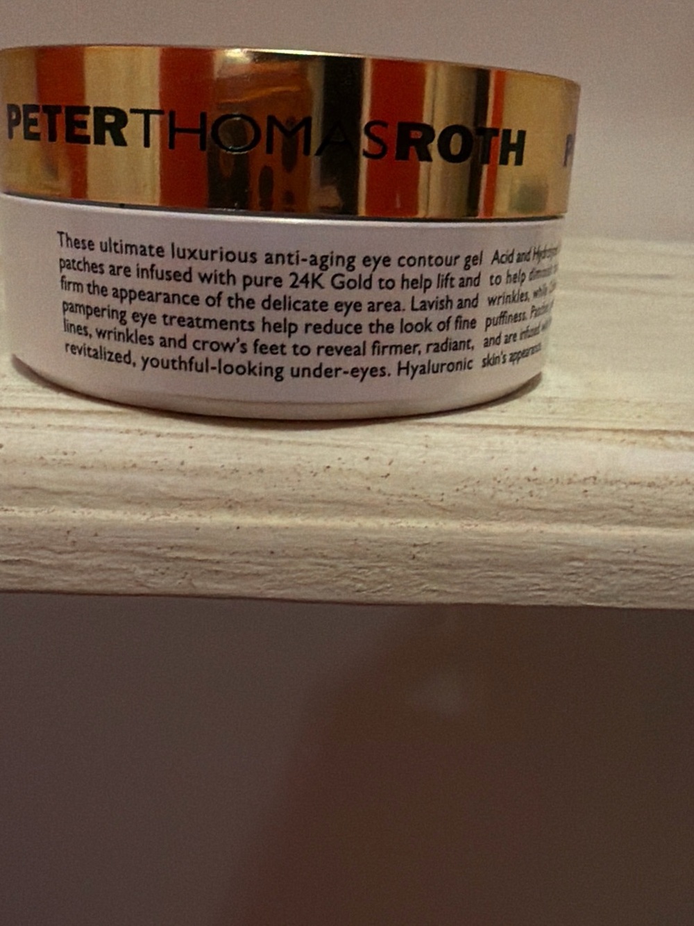 Peter Thomas Roth Gold and White Eye Patches - Radiance Boost